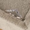 S Sterling Sier Princess Crown Diamond Ring Simple Sen Series Little Fresh Fine Wedding Engagement Birthday Gift