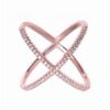 049d19d29bda66e6 New Design X shape Cross for Women Sterling Sier Diamond Statement Infinite Ring with Micro Paved Trendy Jewelry