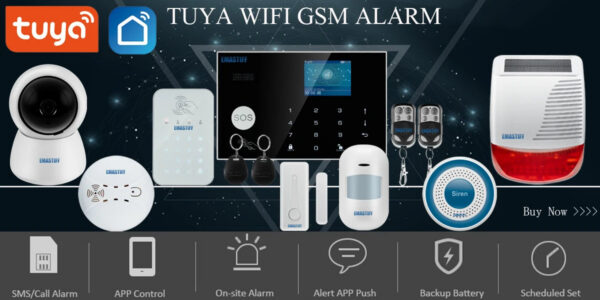 049e7093cc71f01c 433MHz Wireless Solar Strobe Siren Waterproof For Tuya PG103 106 107 W2B W3B W4B W7B G30 G50 Home Burglar Wifi GSM Alarm System