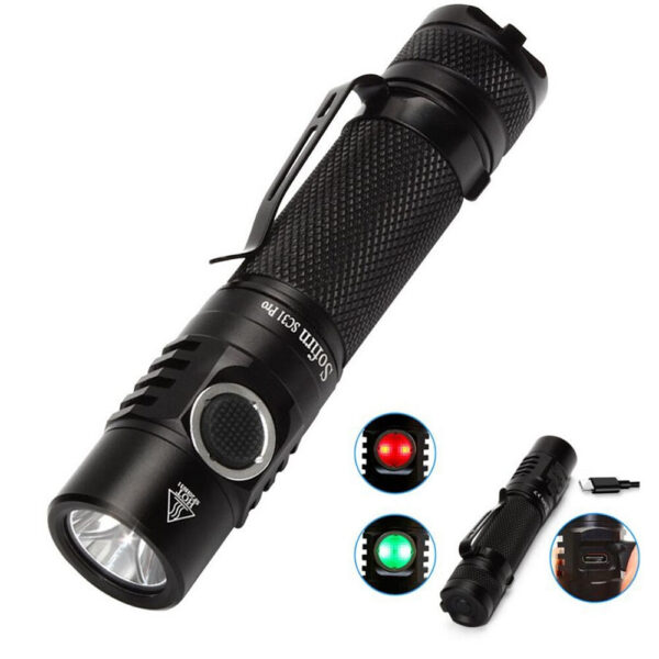 Sofirn SC31 Pro LED Powerful Rechargeable 18650 Torch USB C SST40 2000LM Anduril Outdoor Tactical Flashlight