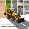 04a60da26a5ec9b6 DOUBLE E E589 RC Backhoe Loader 1:20 Excavator Remote Control Car Engineering Vehicle Truck Model Bulldozer Trailer Toy for Boy