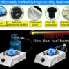 Propane Stove Single Burner Propane Stove 1 Burner 12000 BTU Dual Fuel Auto Ignition with CSA Converter / QCC1 LPG Hose for Emergency Outdoor Cooking