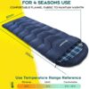 04b8d9a684617c25 Bessport Schlafsack Flannel für Camping 3-4 Jahreszeiten - 10 °C-20°C | Winter Schlafsack Leichtgewichtig, Wasserdicht und Warm für Erwachsene und Kinder,Rucksackreisen,Camping, Wandern und Reisen