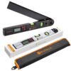 Neoteck 0-225° LCD Digital Protractor Spirit Level Angle Finder Gauge Meter 400mm Electronic Measurement Tool Black Or Sier