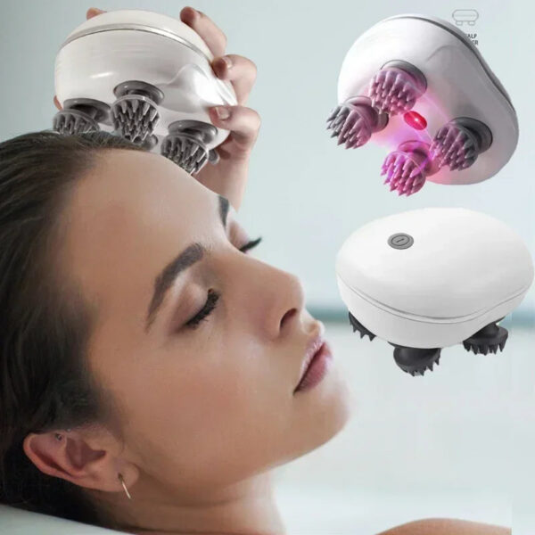 04c251cc83242694 Electric Scalp Head Massager Red Light Therapy Antistress Relax Body Massage Remove Muscle Tension Tiredness Massageador Tool
