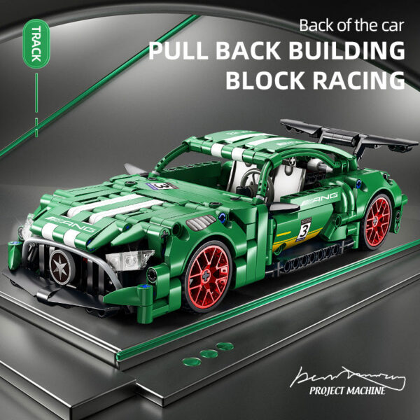 04d110335e7cc1ad ToyX Technical Super Racing Car 456PCS Model Building Blocks Automobile Pull Back DIY Vehicle Children Construction Toys