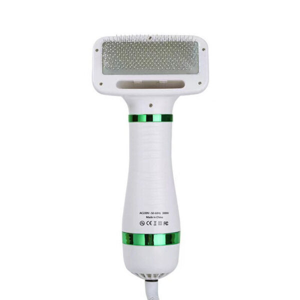 Pet Hair Dryer 2 with Slicker for Cat and Brush Professional Home Grooming Furry Drying Portable Dog Blower