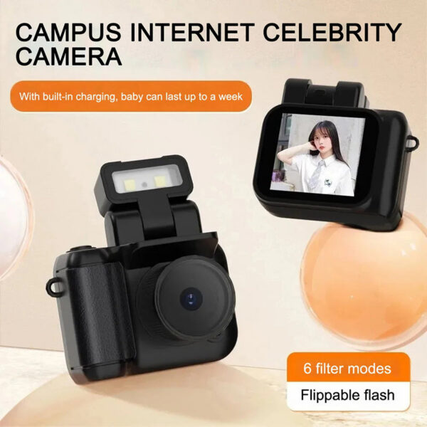 Mini Monoreflexes Style Camera Cmos Flash Lamp And Battery Dock Portable Video Recorder Dv 1080p With Lcd Screen New