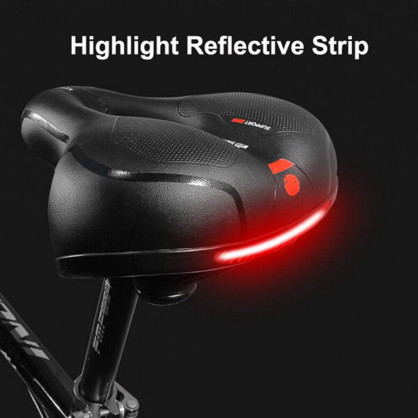 04df098453e7b5ea Hollow Breathable Bicycle Men Women MTB Road Saddle Shock Absorbing Comfortable Big Butt Bike Seat Safety Warning