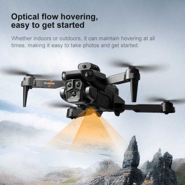 04e5b1811fdb3f43 KOHR 2023 New K6 Max RC Drone Three Camera 4K Professional Quadcopter Four Way Obstacle Avoidance Optical Flow Positioning Dron