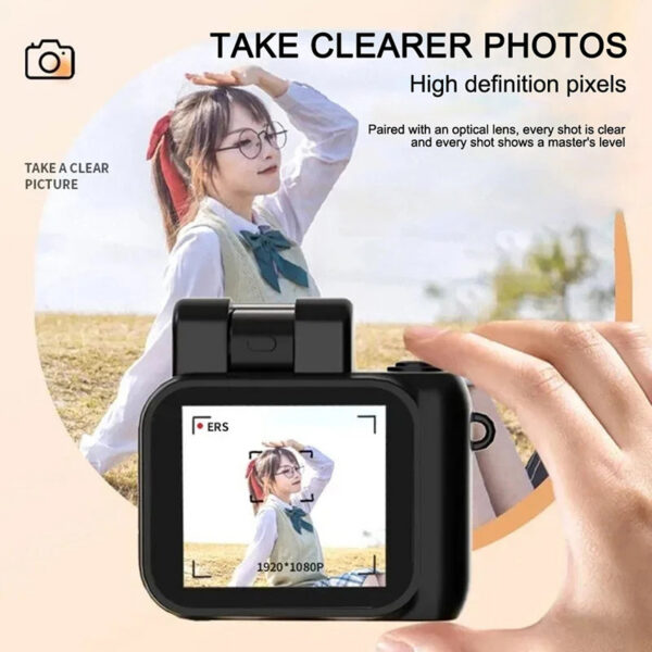 Mini Monoreflexes Style Camera Cmos Flash Lamp And Battery Dock Portable Video Recorder Dv 1080p With Lcd Screen New