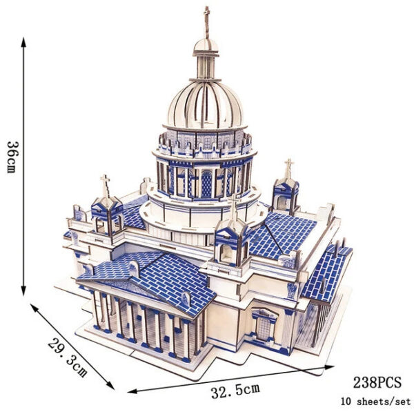 0501e794c0c2172a 3D Wooden Puzzle Saint Basil's Cathedral Building House Kits Castle Villa Model Jigsaw Teen DIY Toys For Children Kids Gift
