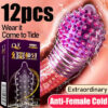 12pcs Large Pellet Condom Wolf's Teeth Barbed  Male Granular Stimulation Women Contraception Penis Sleeves Sex Products Adult