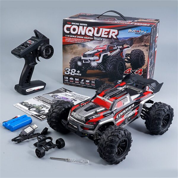 4WD RC Car With Led Lights 2.4G Radio Remote Cars By Off-Road Control Trucks Boys Toys for Children 1:16 50Km/h