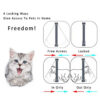 051dc7aef3a2e9d8 Cat Flap Door with 4 Way Security Lock Controllable Switch Transparent ABS Plastic Gate Puppy Kitten Safety in&out Pet Doors Kit