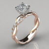 0532f8b8877e7841 DIWENFU 14K Rose White 1 Carat FL for Female Sier Gemstone 14 K Gold Jewelry Diamond Ring Box