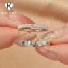 0533ad159d9e39c6 3mm/1.5mm Full Moissanite Diamond Couple Rings Set Sterling Sier Promise Propose Ring Wedding eternity Band for Women Men