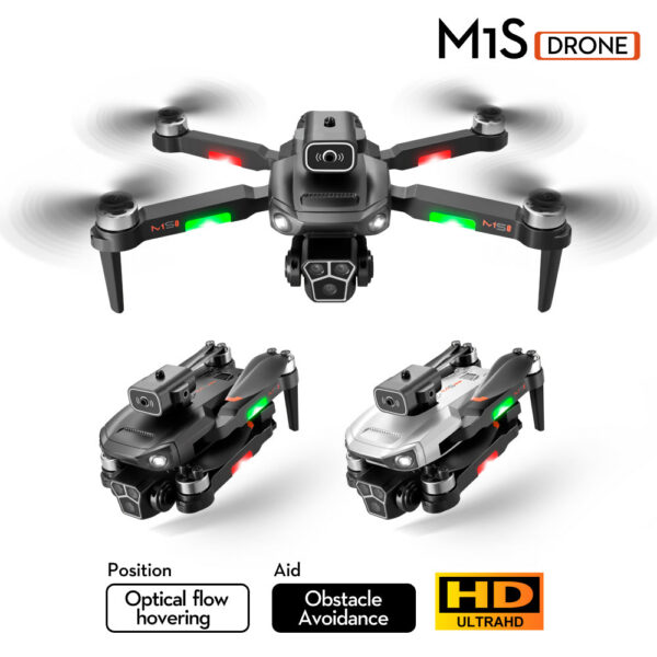 0556781004e98aa8 New M1s Mini Drone 4K Professinal Three Camera Wide Angle Optical Flow Localization Four-way Obstacle Avoidance RC Quadcopter