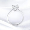 Smyoue White Gold 2ct 100% Moissanite Engagement Ring for Women S Sterling Sier Lab Diamond Promise Wedding Band Jewelry