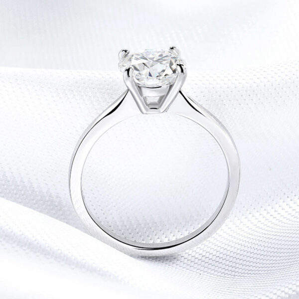 Smyoue White Gold 2ct 100% Moissanite Engagement Ring for Women S Sterling Sier Lab Diamond Promise Wedding Band Jewelry