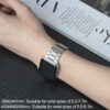 iiteeology Compatible with Apple Watch Band 49mm 45mm 44mm, Upgraded Solid Business Stainless Steel Band for Apple iWatch Series 9/8/7/Ultra,Silver