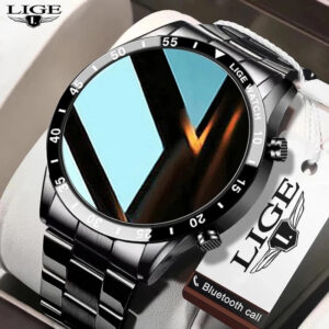 LIGE 2024 Smart Watch Full Circle Touch Screen Bluetooth Call Men Smartwatch Waterproof Sport Activity Fiess Watch+Box