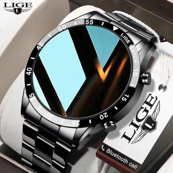 057a8a135a05c79a LIGE 2024 Smart Watch Full Circle Touch Screen Bluetooth Call Men Smartwatch Waterproof Sport Activity Fiess Watch+Box