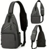 1pc Waterproof Single Shoulder Bag For Men And Women, Multi-purpose Large Capacity Cross Body Bag, Suitable For Outdoor Travel And Work
