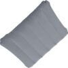2 Pack Gray Ultralight Inflatable Pillow Small Squared Flocked Fabric Air Pillow for Beach Hiking,Camping,Traveling,Napping,Desk Rest,Neck &Lumbar Support