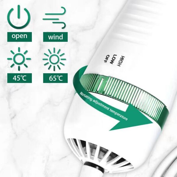 Pet Hair Dryer 2 with Slicker for Cat and Brush Professional Home Grooming Furry Drying Portable Dog Blower