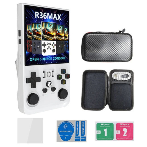 05976c06d9ab5935 R36MAX Retro Handheld Game Console ux System 4.0Inch IPS Screen Portable Pocket Video Player 64GB 128GB Games Kids Gift