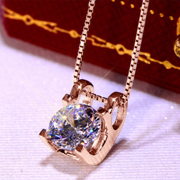 05a18fd6f20504e3 Lnngy 0.5CT Moissanite Diamond Necklace With Certificate For Women Sier Original Certified Box Chain Necklaces Jewelry
