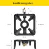 05aae9f8bca3854d BACOENG Hockerkocher Gas 10KW, 4 Fuß Wok Campingkocher Inklusive 1.5 m Schlauch und 50 mbar Druckregler, 4-beiniger Gaskocher Camping Für Camping und Outdoor