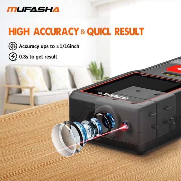 MUFASHA Portable Laser Distance Meter Degital Measuring Tool Rangefinder