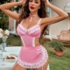Avidlove Womens Sets Lace V Neck Teddy Babydoll 3 Pack Lingerie Costumes Sleepwear Dress S-XXL