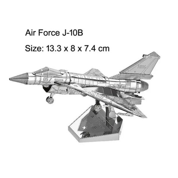 3D Metal Military J-20 J-10B SU-34 KA-50 Fighter UFO RAH-66 Helicopter DIY Handmade Assemble Model Jigsaw Puzzles