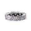 Eternity Triangle Ring Sterling Sier Engagement Wedding Band Rings for Women Bridal Diamond Promise Party Jewelry Gift
