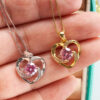 1 Carat Real Moissanite Pendant Necklace Gold Color Sterling Sier Thick Neck Chain Jewelry Pass Diamond Tester