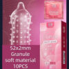 05fb4314d02df03c 10pcs Large Particles Condoms Sex Toys for Men Screw Thread Dotted Granular High Sensitivity Penis Sleeves with Spikes Sex Shop