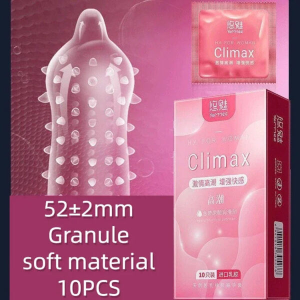 05fb4314d02df03c 10pcs Large Particles Condoms Sex Toys for Men Screw Thread Dotted Granular High Sensitivity Penis Sleeves with Spikes Sex Shop