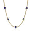 05fbfbeff1a97757 Wong Rain 100% Sterling Sier Flower Lab Sapphire Emerald High Carbon Diamonds Gemstone Tennis Chain Necklace Fine Jewelry