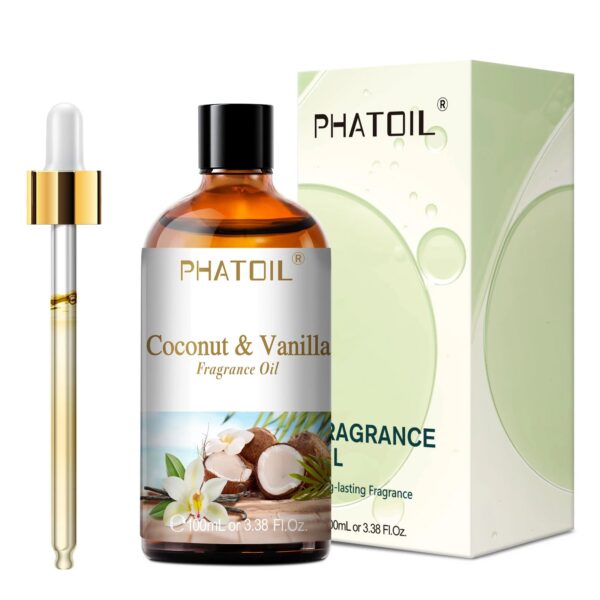 PHATOIL 100ml Fragrance Oil for Scented Candles Soap Making Coconut Vanilla Sea Breeze Fresh Linen White Musk Aroma Oils