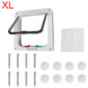 0635a61a64a6f3fe For Kitten Puppy Safety Gate Small Pet Supplies Dog Cat With 4 Way Lock Security Flap Door ABS Plastic