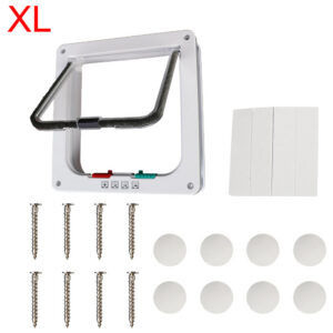 0635a61a64a6f3fe For Kitten Puppy Safety Gate Small Pet Supplies Dog Cat With 4 Way Lock Security Flap Door ABS Plastic