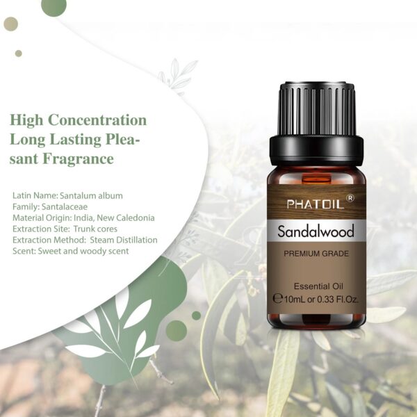 0675ef9dfae8646a PHATOIL 10ml Vanilla Eessential Oil for Aroma Candles Making Spa Massage Humidifier Sandalwood Black Pepper Ginger Tea Tree