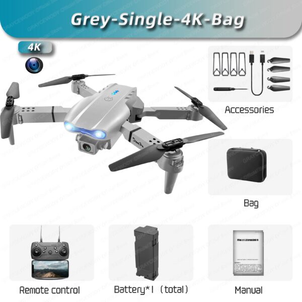 067ab5e9de51e824 New E99Pro Drone 4K Professinal With Wide Angle Dual HD Camera Foldable RC Helicopter 5G WIFI FPV Height Hold Apron Sell