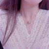 06a5aea658e59bd8 Korea Fine Jewelry 14k Real Gold Plated Micro-inlaid Zircon Flashing Diamond Letter Necklace Clavicle Chain Necklaces for Woman