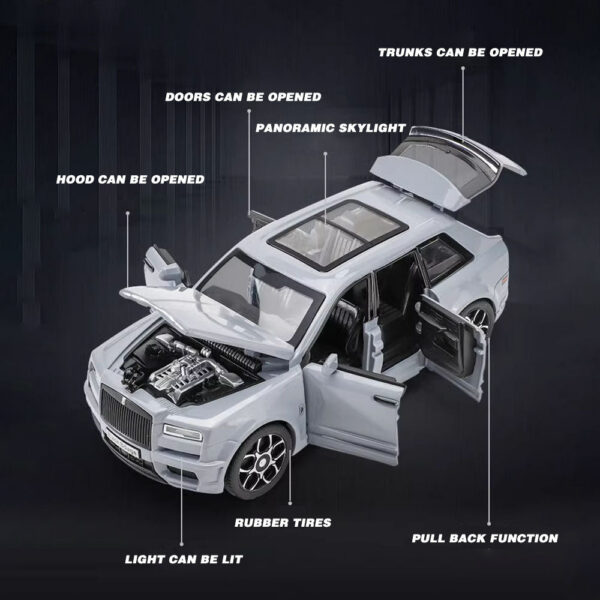 1:32 Rolls Royce SUV Culan Alloy Car Diecasts Metal Model Simulation Sound and Light Collection Childrens Gifts