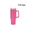 06a93d9ba44194a2 Pink Cups 40oz Mug Tumbler With Handle Tumblers Lids Straw Stainless Steel Coffee Termos Cup ready to ship Vacuum Insulated Blue Orchid Water Bottles