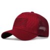 06ad35ed1a4661fc Fashion American Flag Embroidery Baseball Net Caps Spring and Summer Outdoor Adjustable Casual Hats Sunscreen Hat